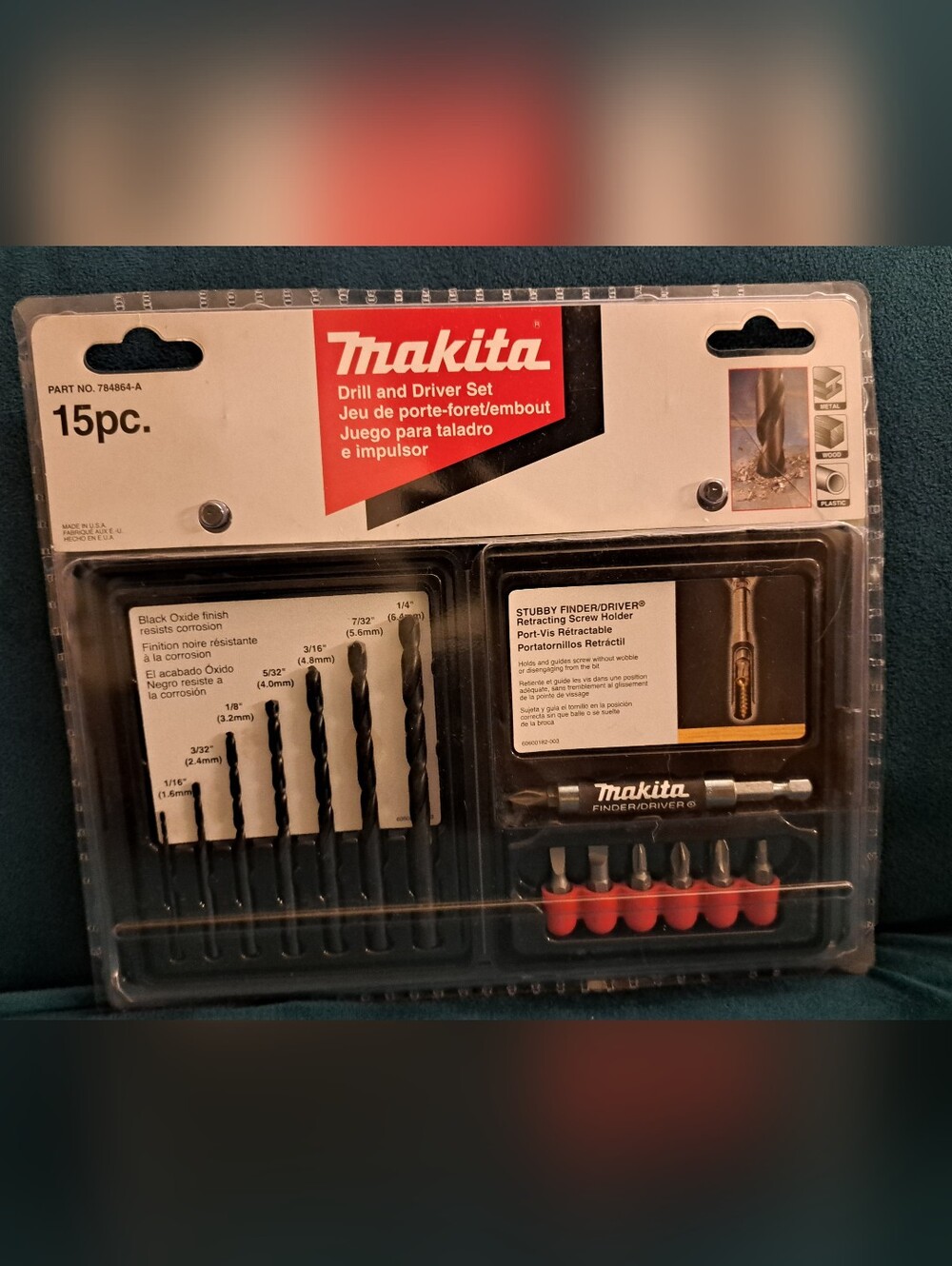 Makita 15pc Drill and Driver Set - Black/Red